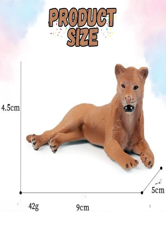 Mallexo لعبة مجسم أسد واقعي من ماليكسو للحياة البرية للأطفال، أسود جبلية برية أفريقية مصغرة، مجموعة ألعاب تعليمية وتدريبية للبنات والأولاد، أفضل هدية عيد ميلاد (قطعة واحدة) - Image 3